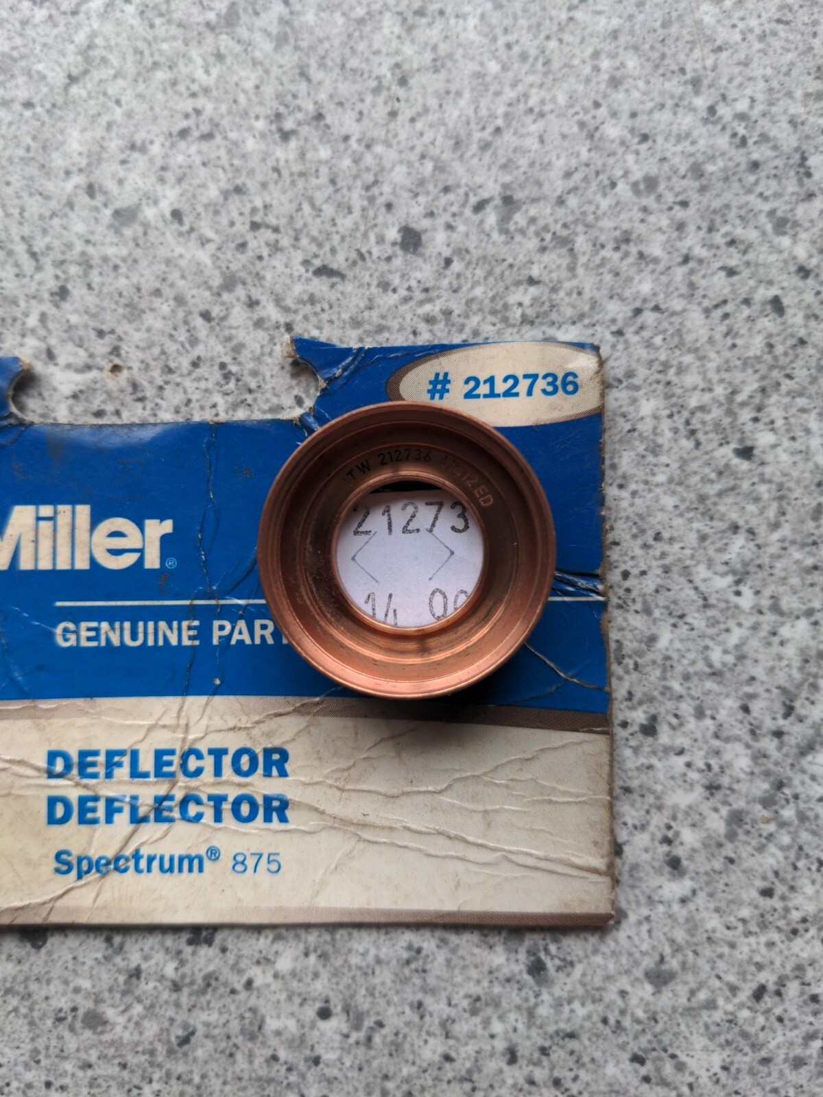Miller Electric Welder 212736 Deflector for ICE 60/80 Plasma Torches Genuine