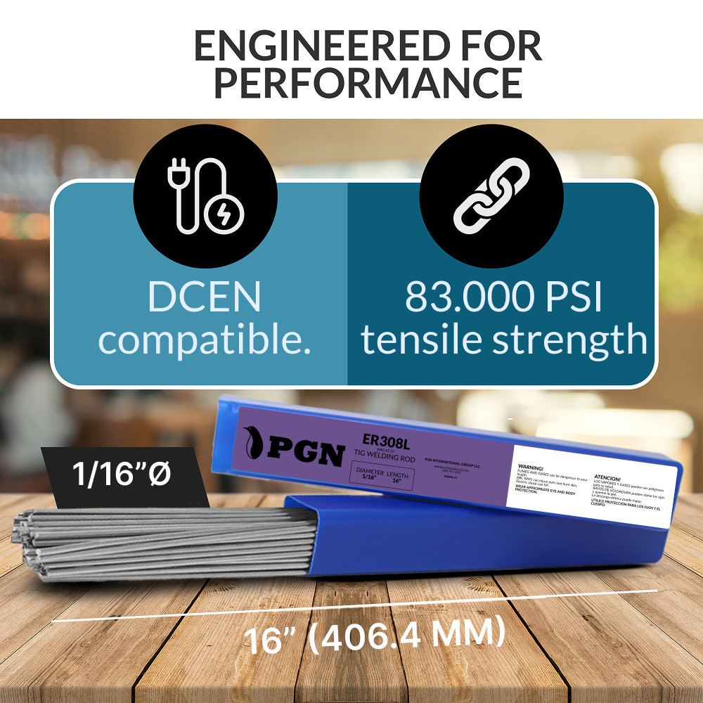 ER308L 10-lbs 1/16″ x 16″ Stainless Steel Welding Rod – TIG Filler Rod, TIG Rod
