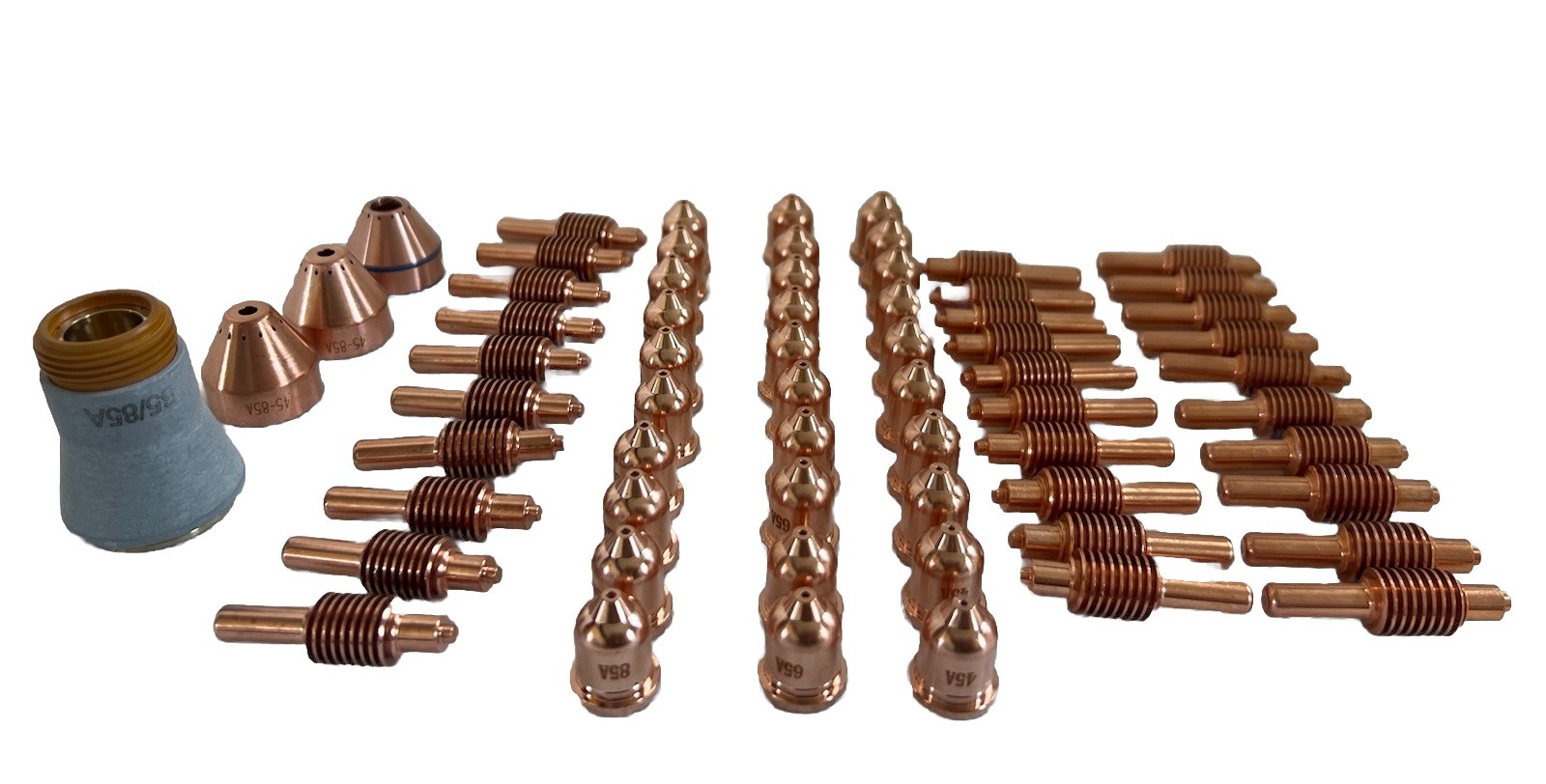 PE125C PE85C Plasma Cut Consumables Tips Size 45-85A (0.9-1.3) 64pcs