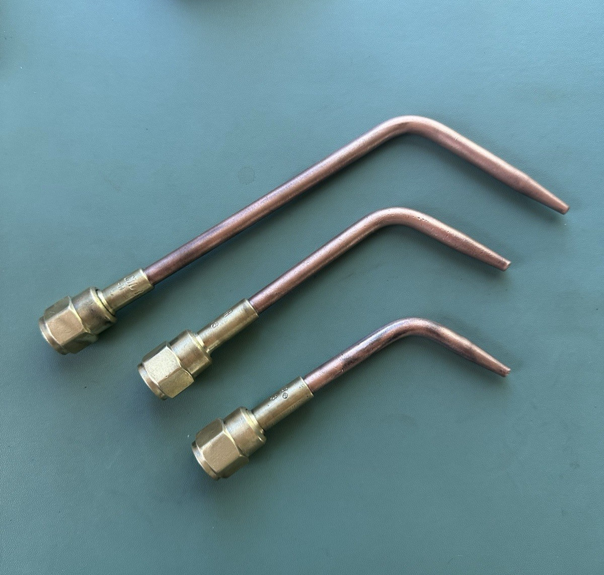 Lot of 3 – Victor Brazing Welding Tips 0-T13, 4-W-1, 1-T13