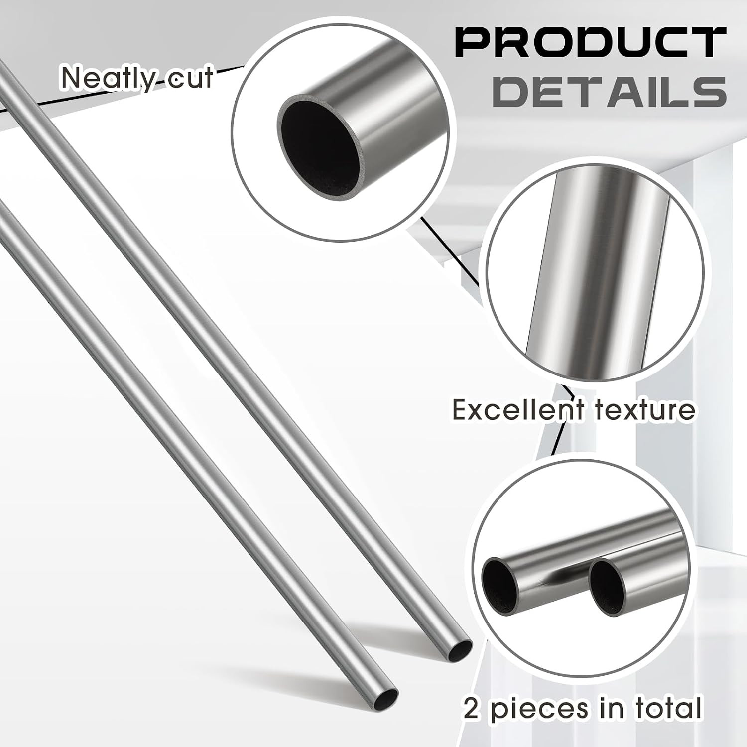 2 Pack 316 Stainless Steel Tubing, 1″ Od (0.98″/25Mm), 16 Gauge (1.5Mm Wall), ro