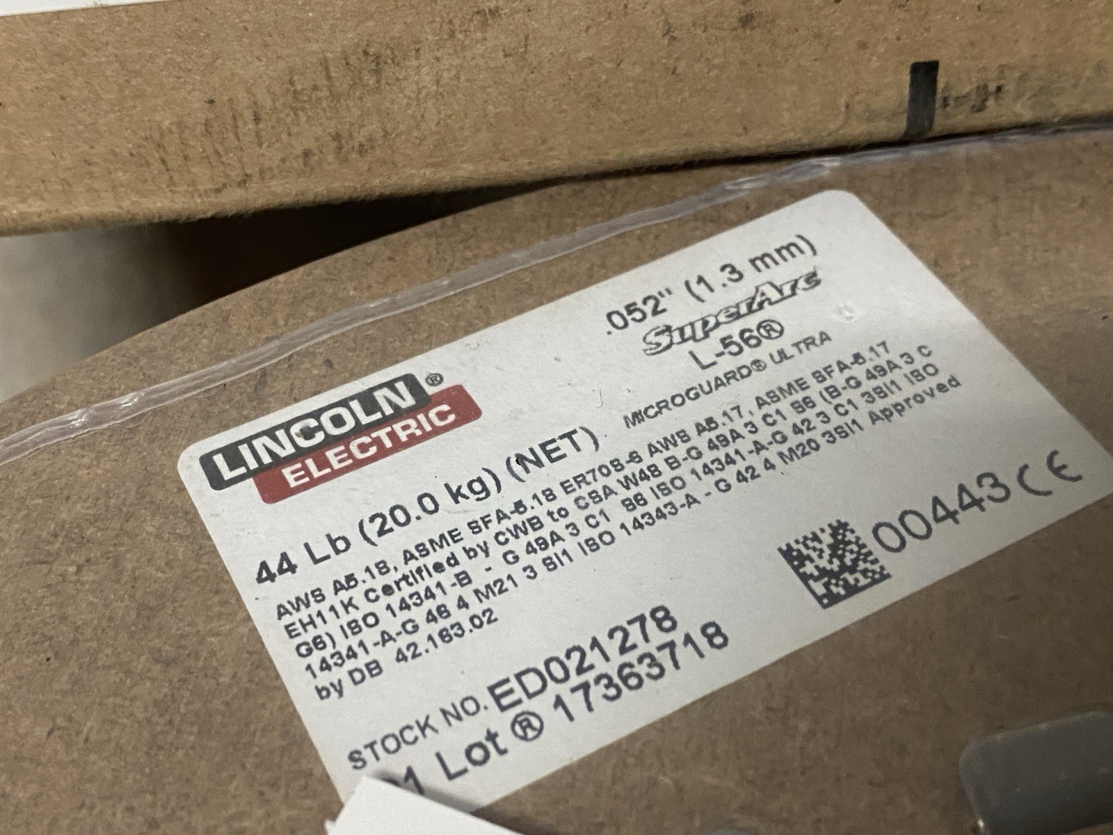 Lincoln Electric ED021278 Super Arc L-56 Welding Wire .052” NEW Spool Weld 44 Lb