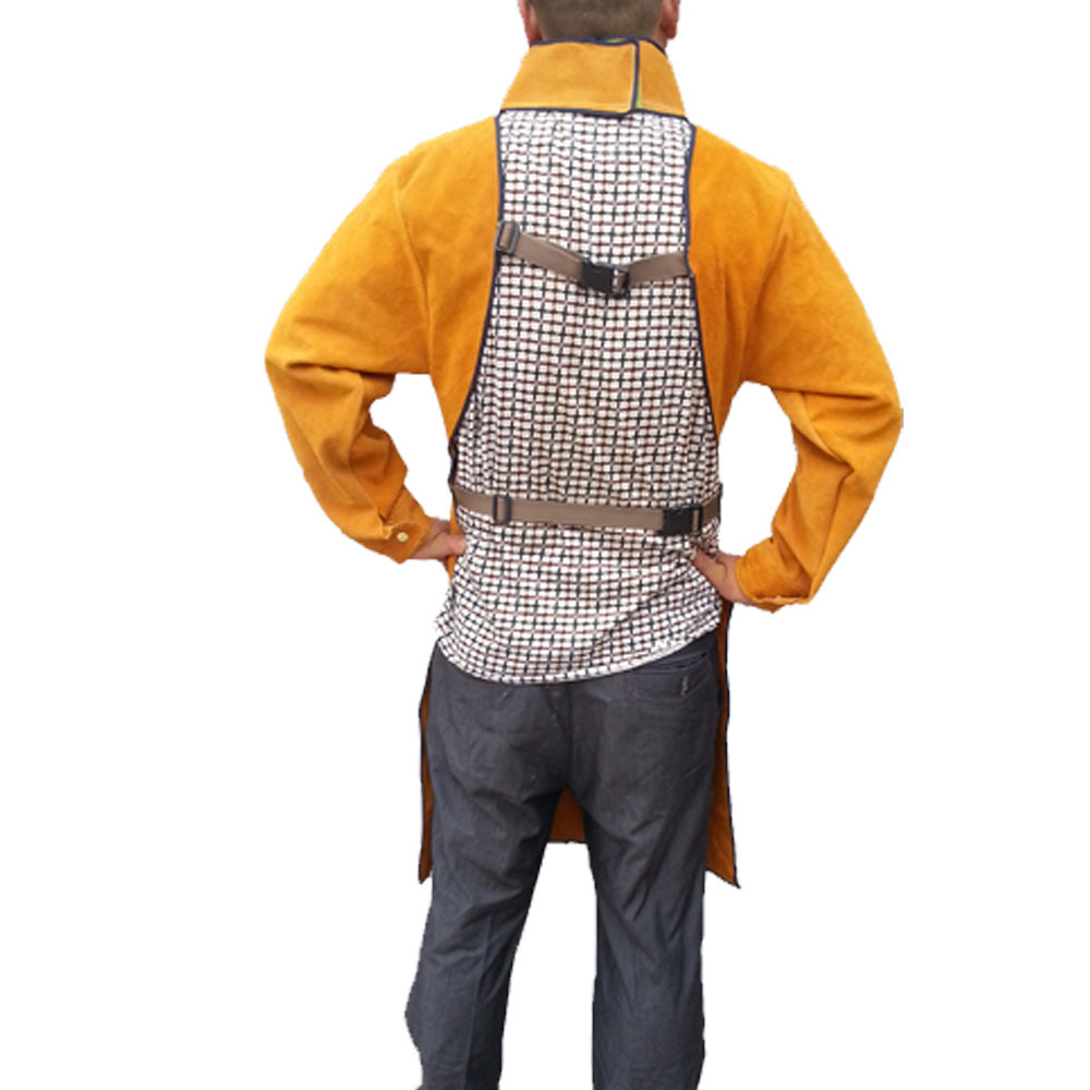 47.2″ L Leather Bib Welding Apron Heat insulation protection Safety Clothes