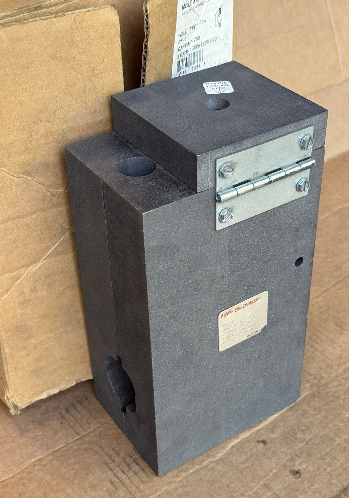 ThermOweld M-1228-H CS-4 500 MCM to Vertical Steel Mold * Open Box