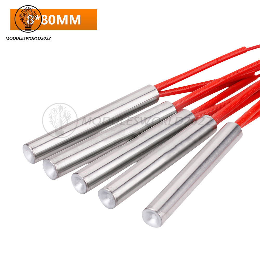 1X Mold Stainless Steel Single Head Heating Tube Element 6-10mm AC 220V 100-200W