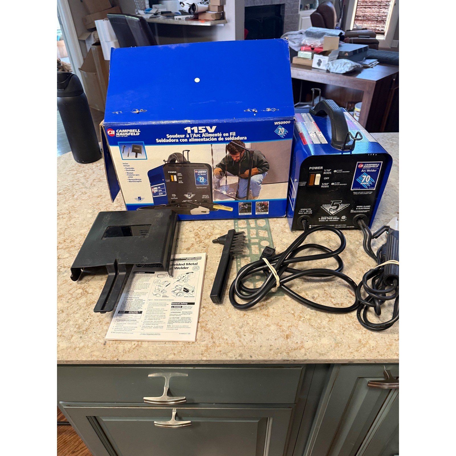 Campbell Hausfeld WS0900 115V Arc Welder 70 Amp Portable Welding Kit with Mask