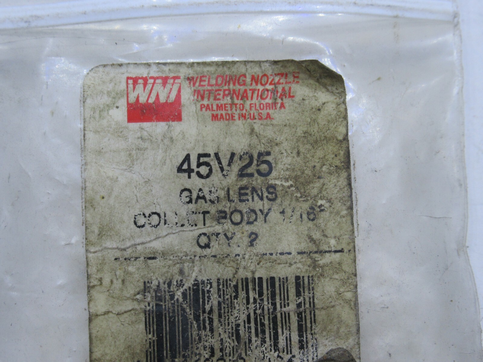 (NEW – PACK OF 5) WNI 45V25 1/16″ Small Screen Gas Lens Welding Part
