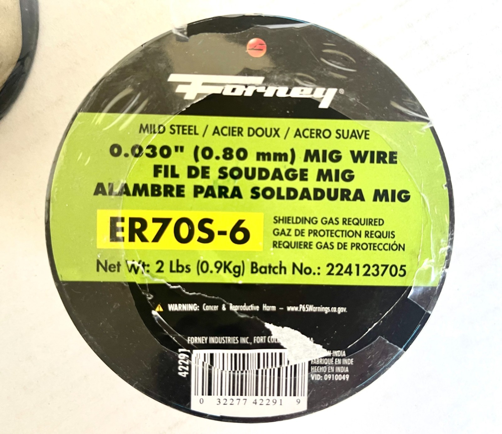 Forney ER70S-6, 0.03 in. Mild Steel MIG Welding Wire (2 lb.) 2 Rolls