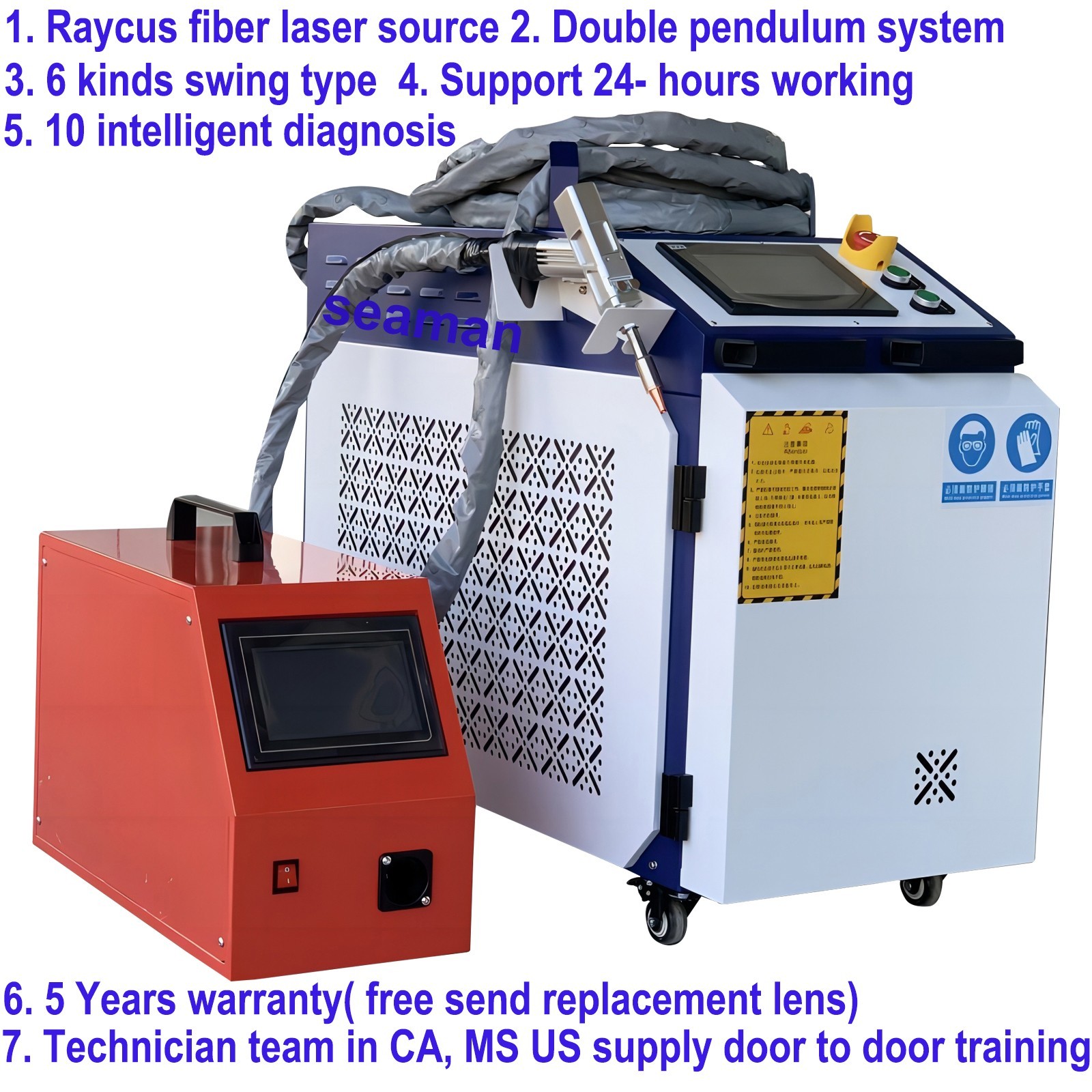 US STOCK 2000W Laser Welder Machine 4 in 1 Welding/Cutting/ Cleaning/Weld Seams