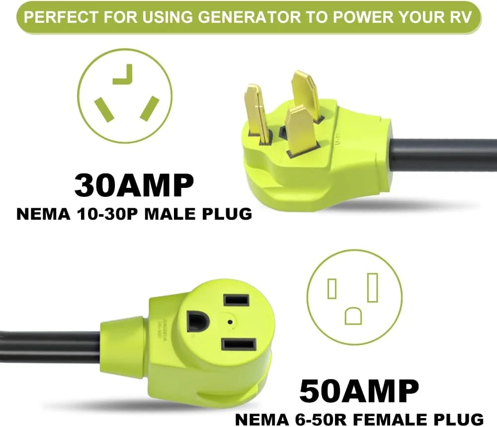 Welder Plug Adapter,Dryer 30 Amp to Welder 50 Amp Adapter,NEMA 10-30P to NEMA 6-