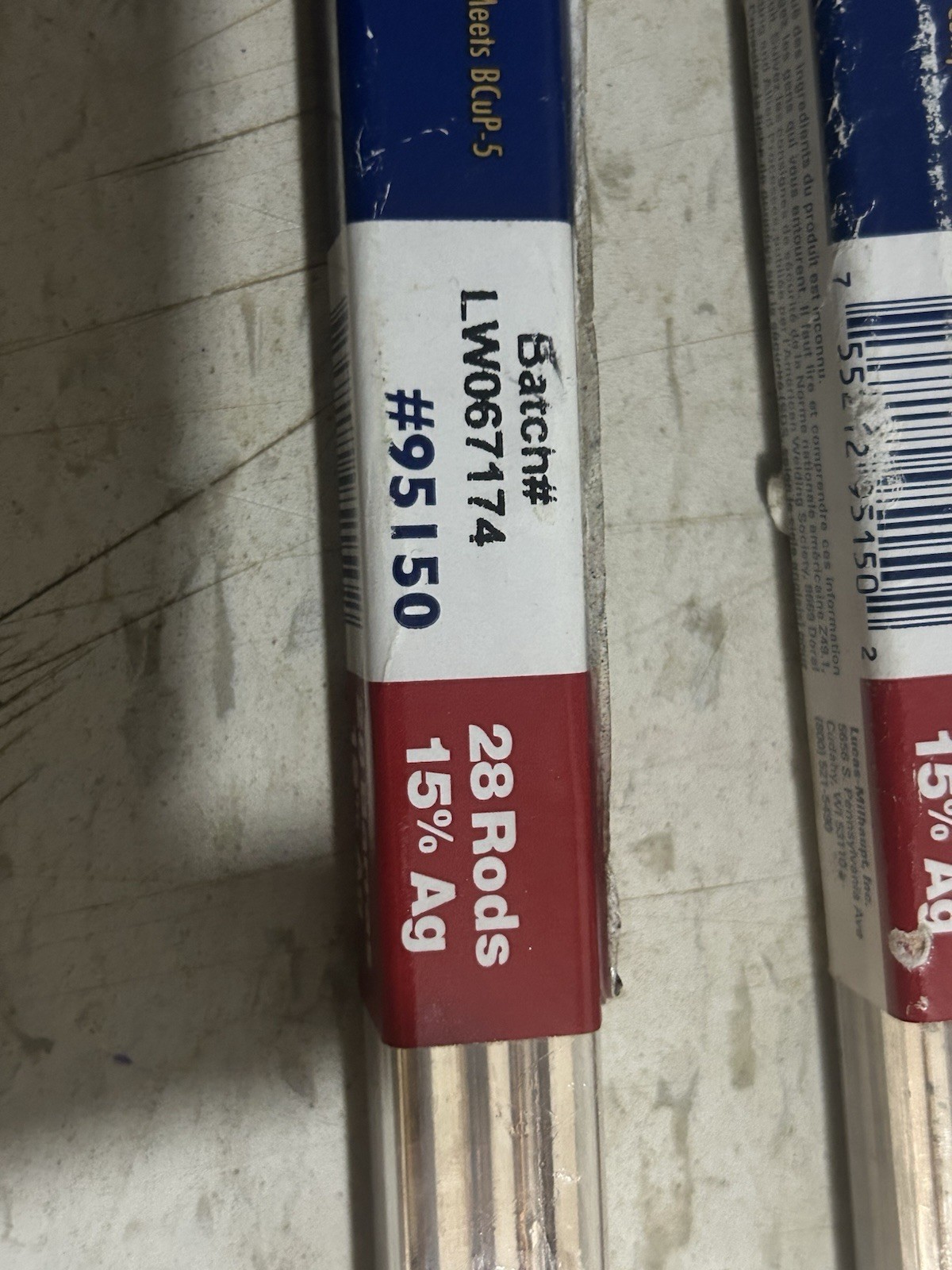 Lucas-Milhaupt SIL-FOS 15 Brazing Rod 15% Silver 20 in BCuP-5