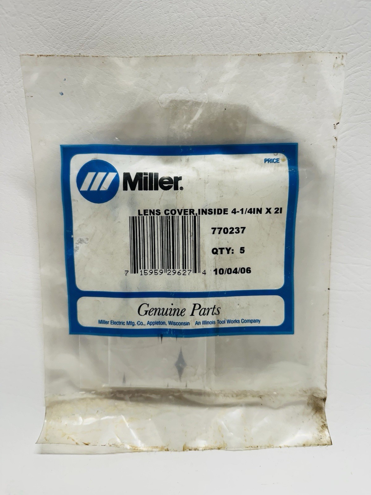 NEW Miller 770237 Lens Cover Inside 4-1/4 In X 2 In