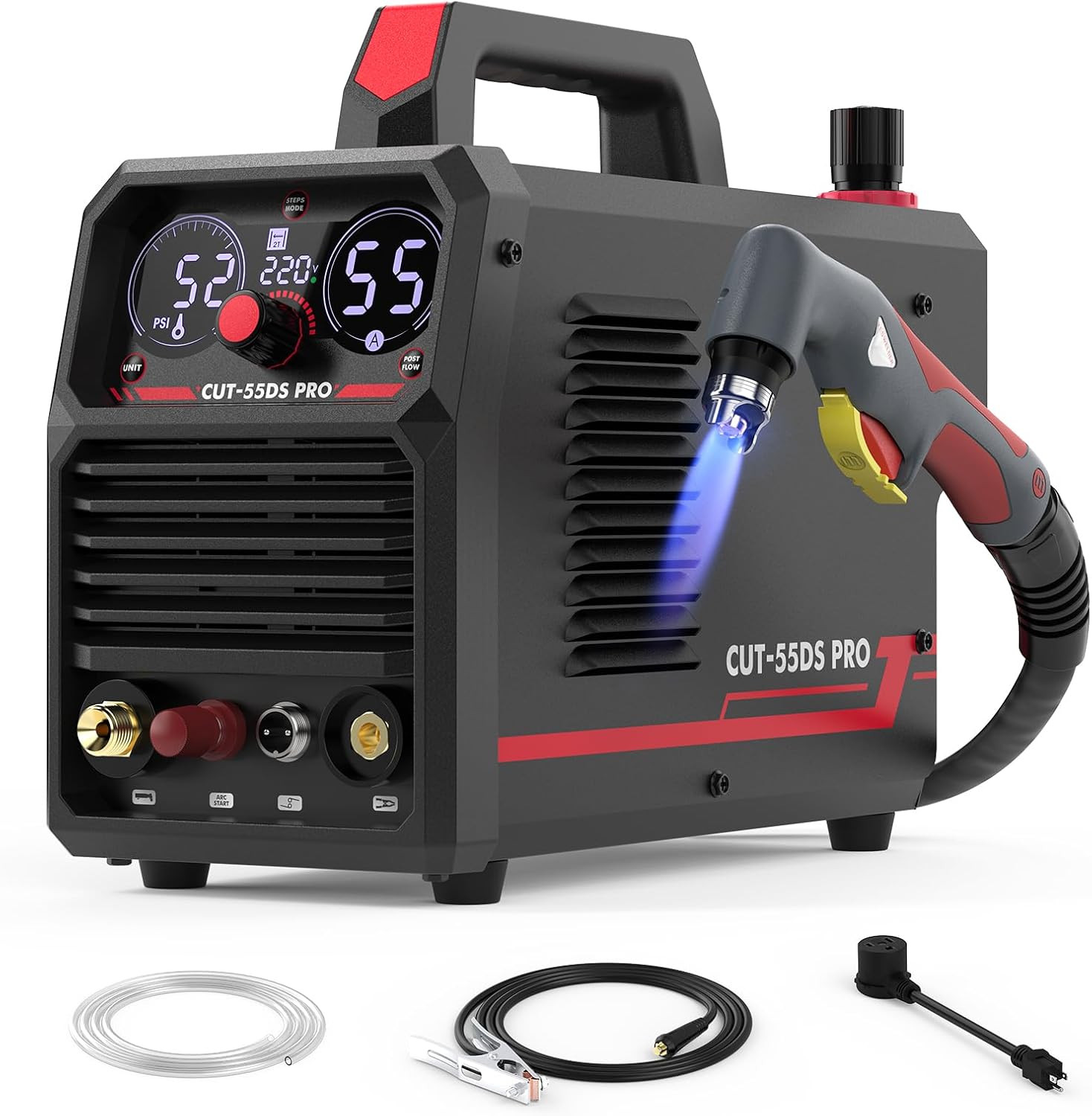 55 Amp Plasma Cutter Non-High Frequency, Large LED Digital Display Non-Touch Pil
