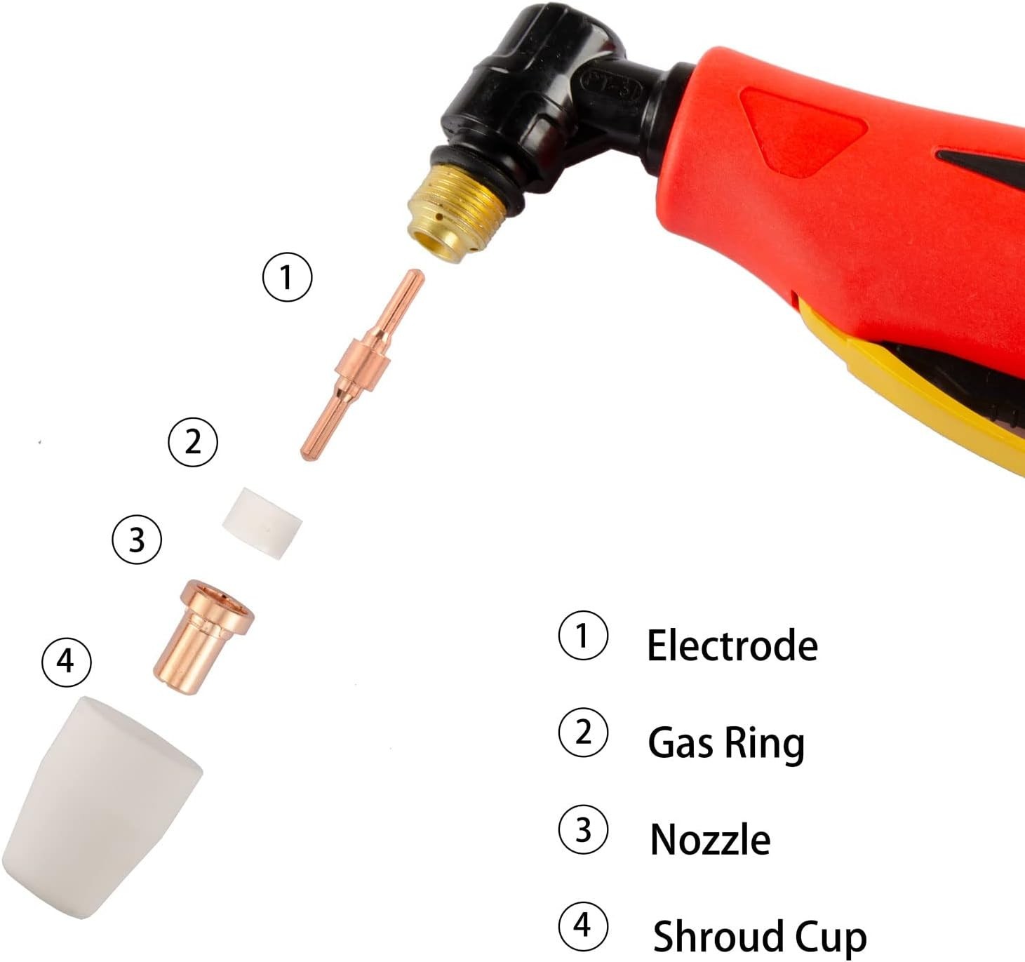 150pcs Extended Nozzle and Electrode Set for Efficient Plasma Cutting