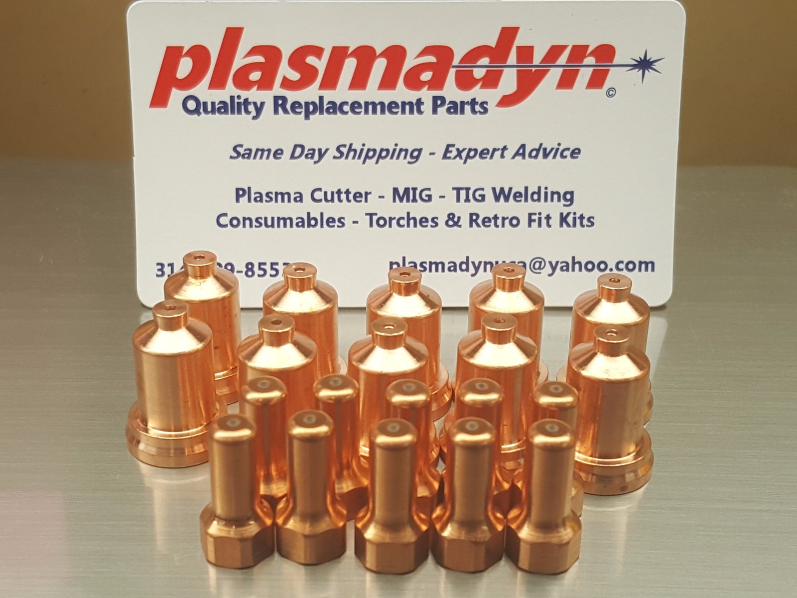 20pc x 50A Shielded Nozzle Set PT80 PT-80 iPT80 Plasma Torch Everlast® 70s 80s