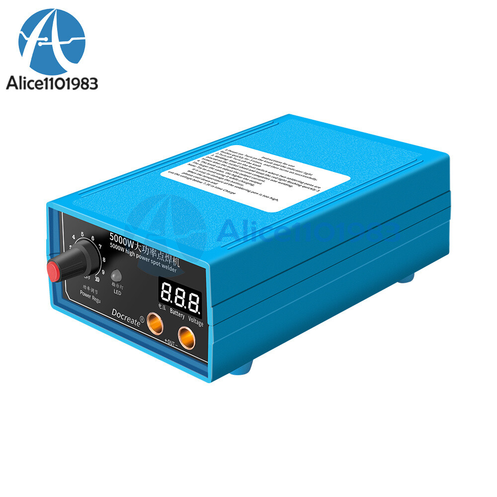 Portable Current Adjust 5000W 18650 Spot Welder Built-in 4000mAh/60C Battery