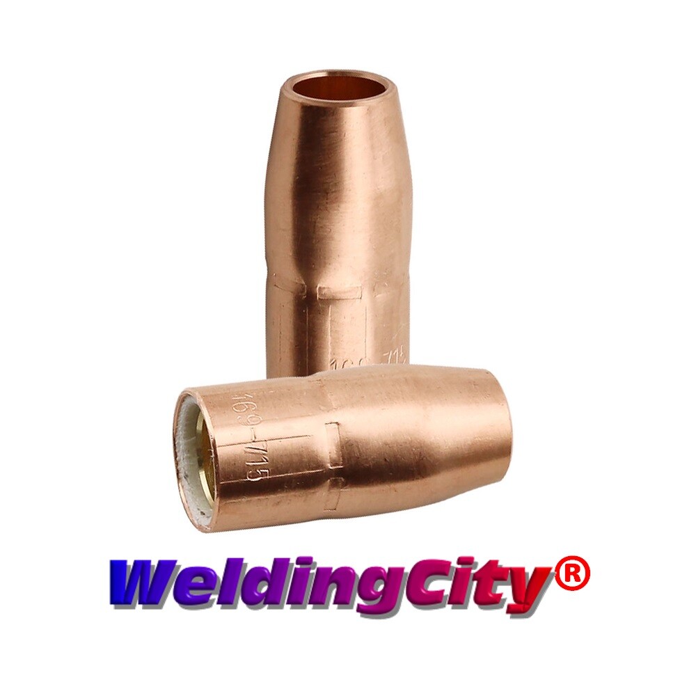 WeldingCity® 2-pk MIG Welding Gun Nozzle 169715 1/2″ for Miller M-10/M-15 Hobart