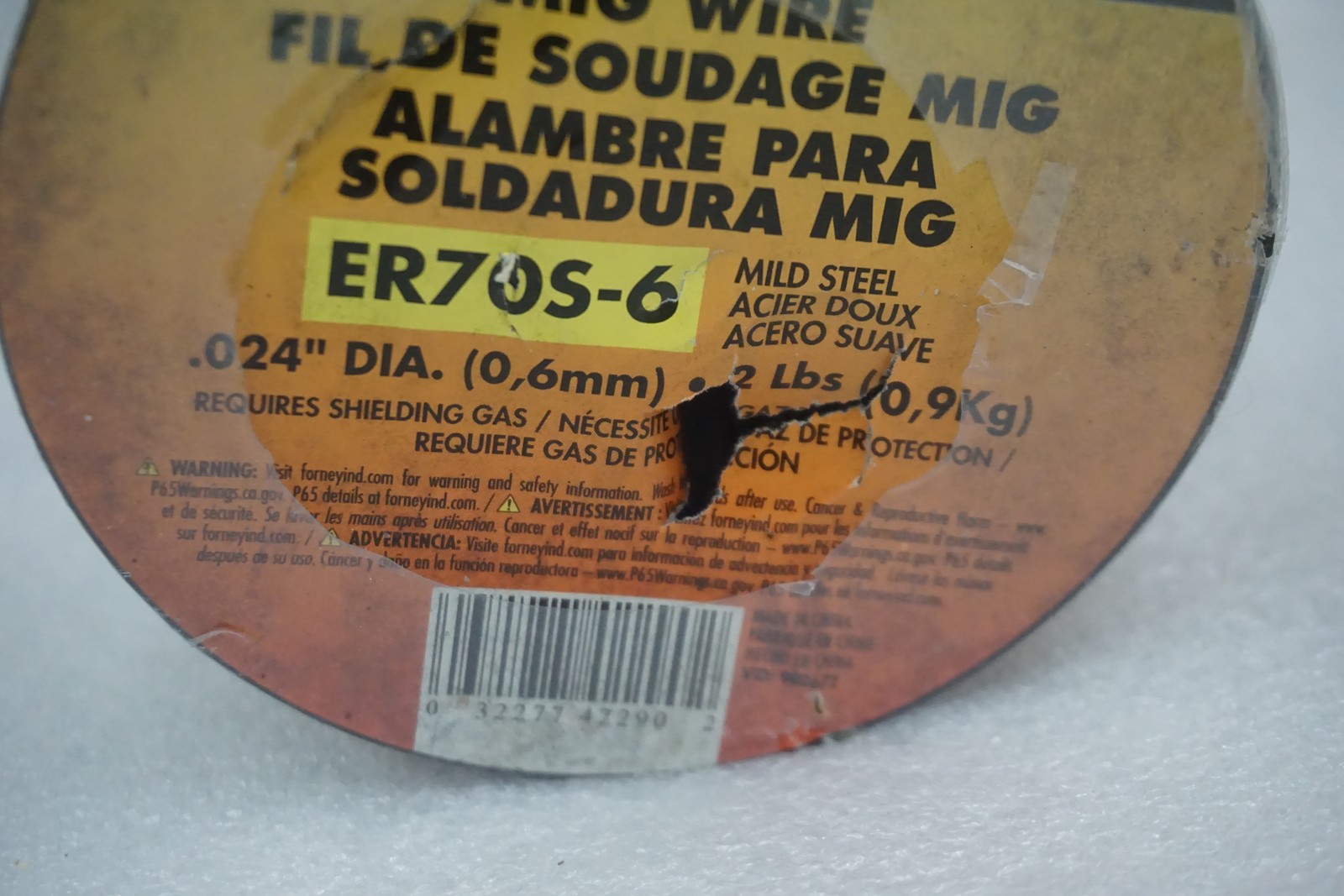 Forney ER70S-6 Mild Steel MIG Welding Wire .024″ (0.6mm) 2 Lbs Spool