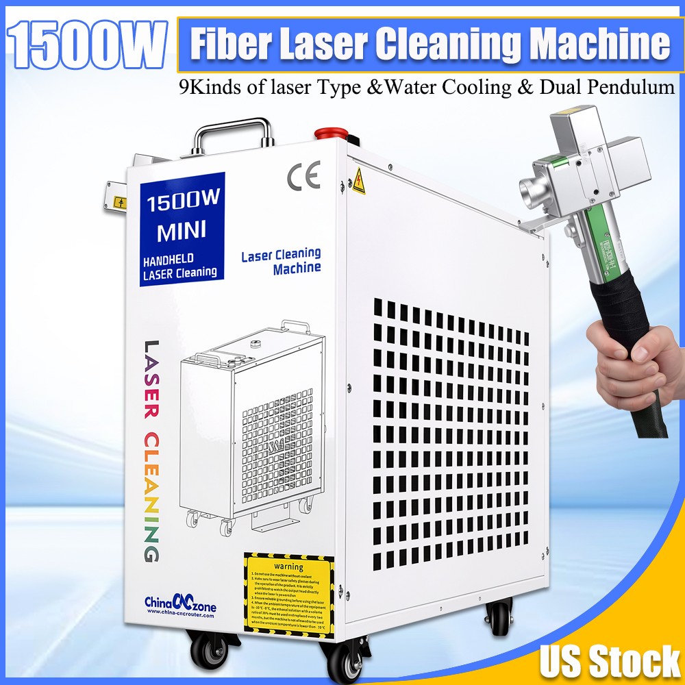 BWT 1500W Fiber Laser Cleaning Machine Dual Pensulum Water Cooling 220V US Ship