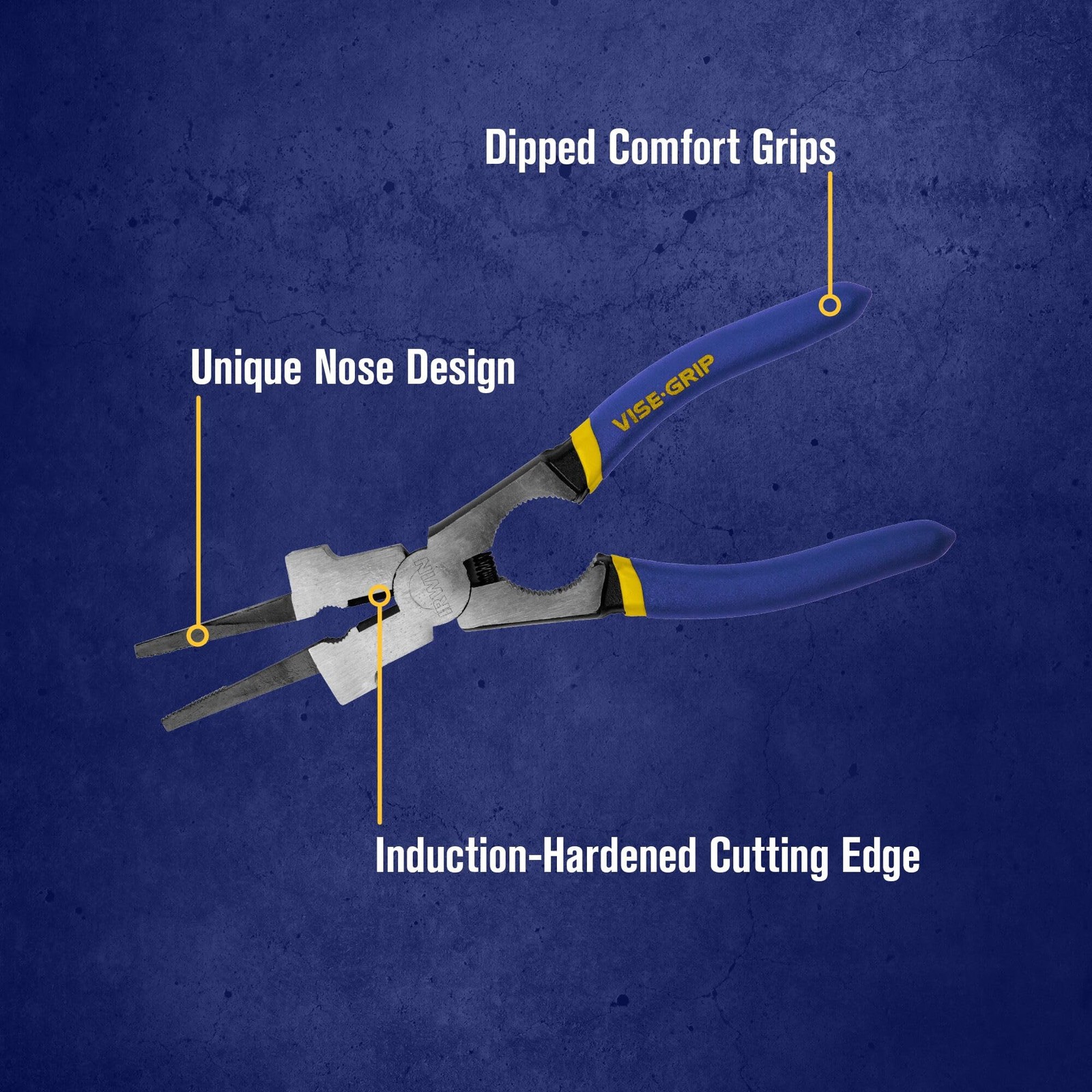 IRWIN VISE-GRIP MIG Pliers, 8-Inch (1873303) 1 Count (Pack of 1), Gray/Blue