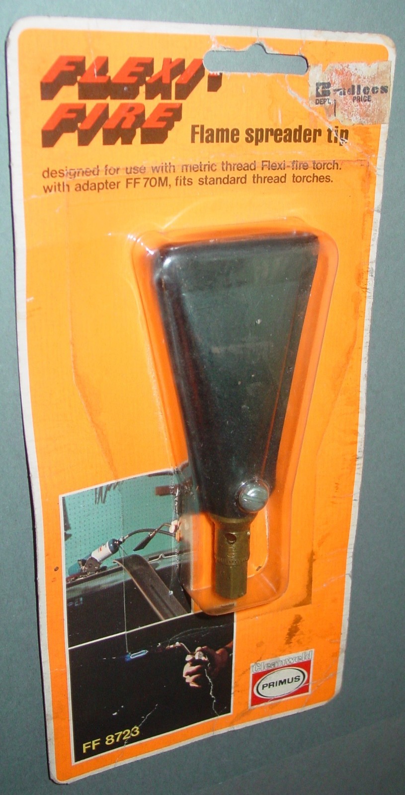 Vintage Gas Torch Flame Spreader Paint Burner Flat Wide Tip Flexi-Fire NOS USA