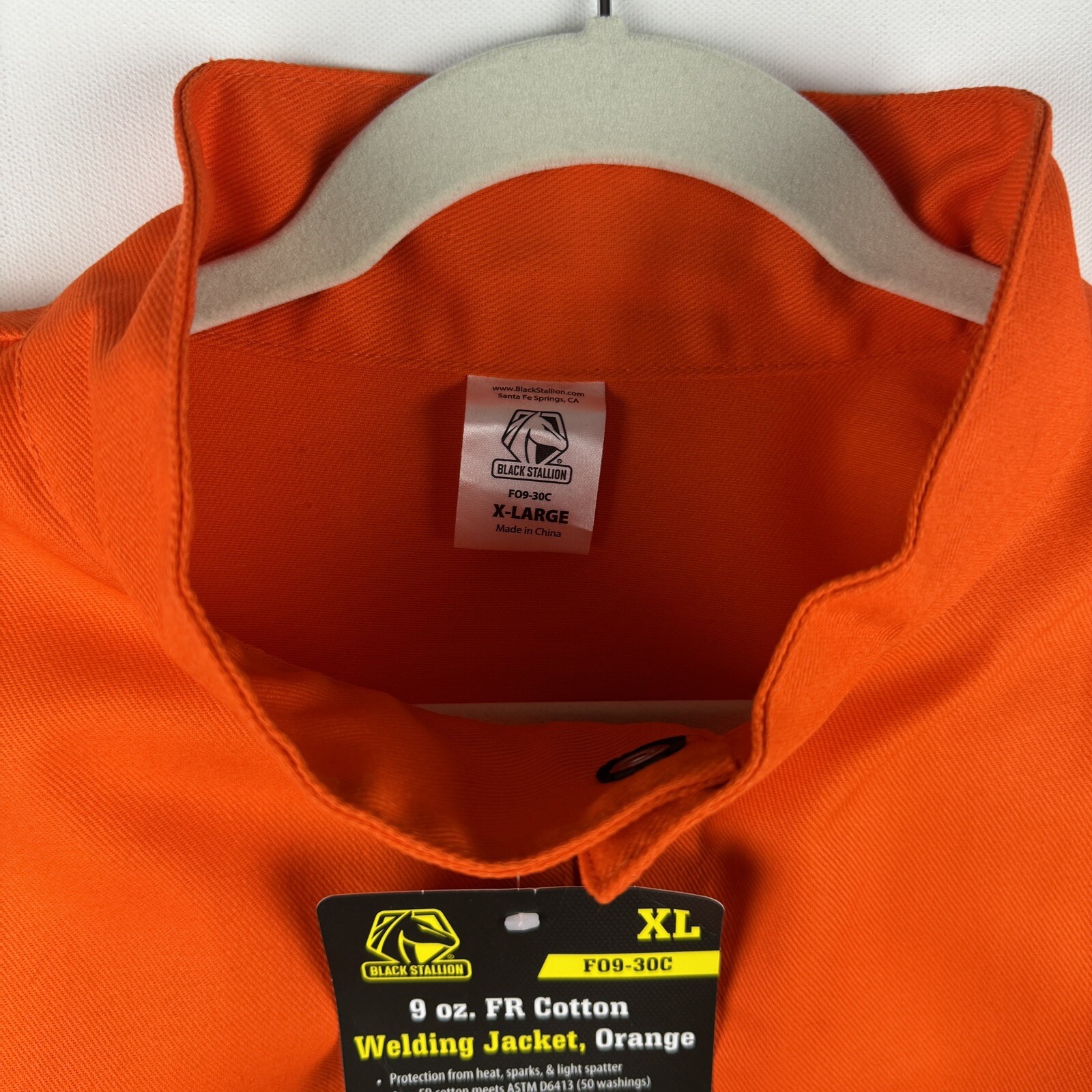 Black Stallion FO9-30C FR Welding Jacket Safety Orange XL