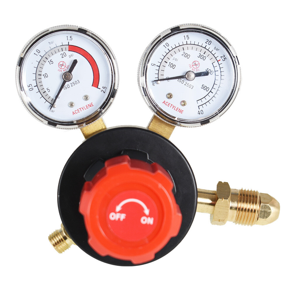 Dual Welding Gas Gauges Oxygen (CGA-540) and Acetylene (CGA-510) Regulat 2 Piece