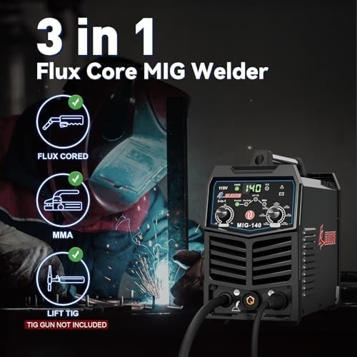 3 In 1 MIG Welder FLUX MIG/ARC/LIFT TIG 140A Multi 110V Welding Machine 110V