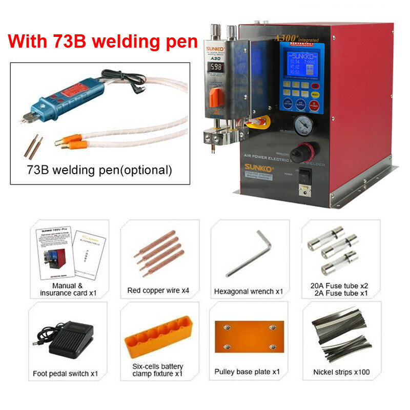 SUNKKO A300+ Pneumatic Pulse Welder Battery Spot Welder 6000W Built-in Air Pump