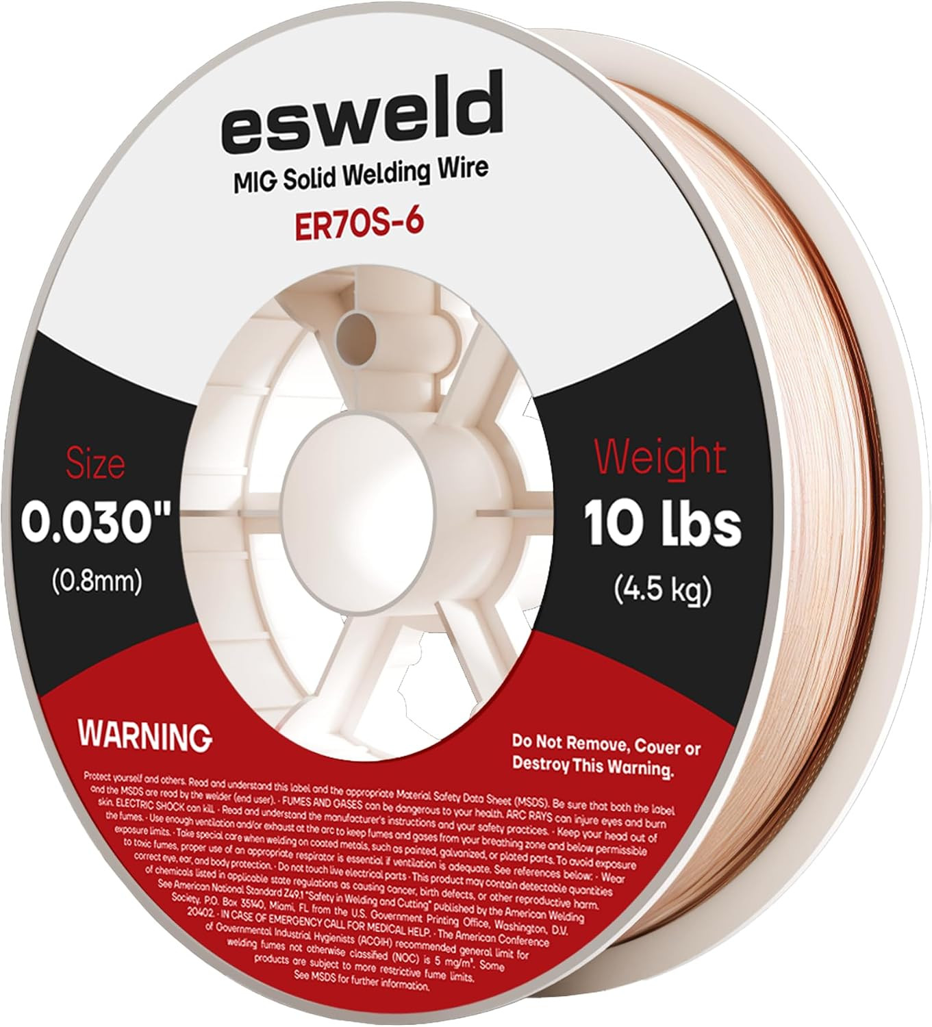 Solid MIG Welding Wire – 0.030 and 0.035 Inch 10LBS Spool with Low Splatter and