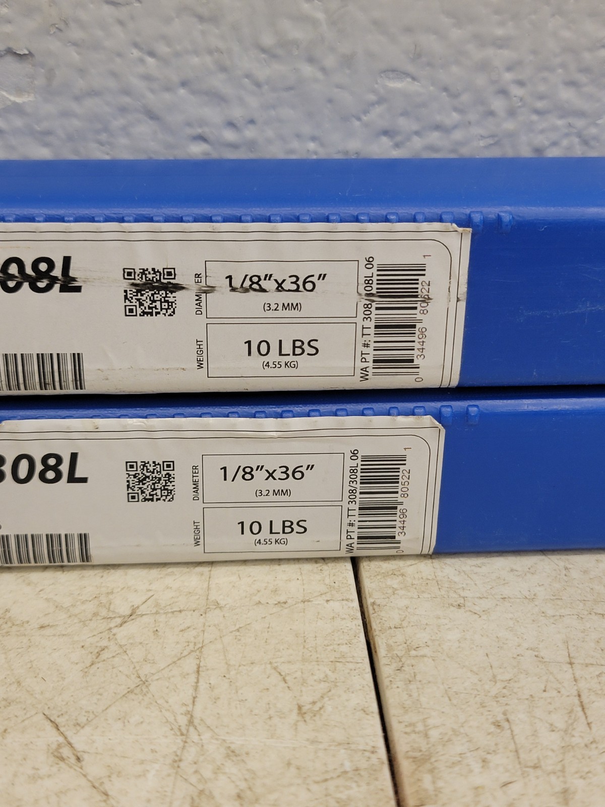 (2) 10LBS WASHINGTON ALLOY WELDING ROD ER308/308L AWS A5.9 1/8″ X 36″