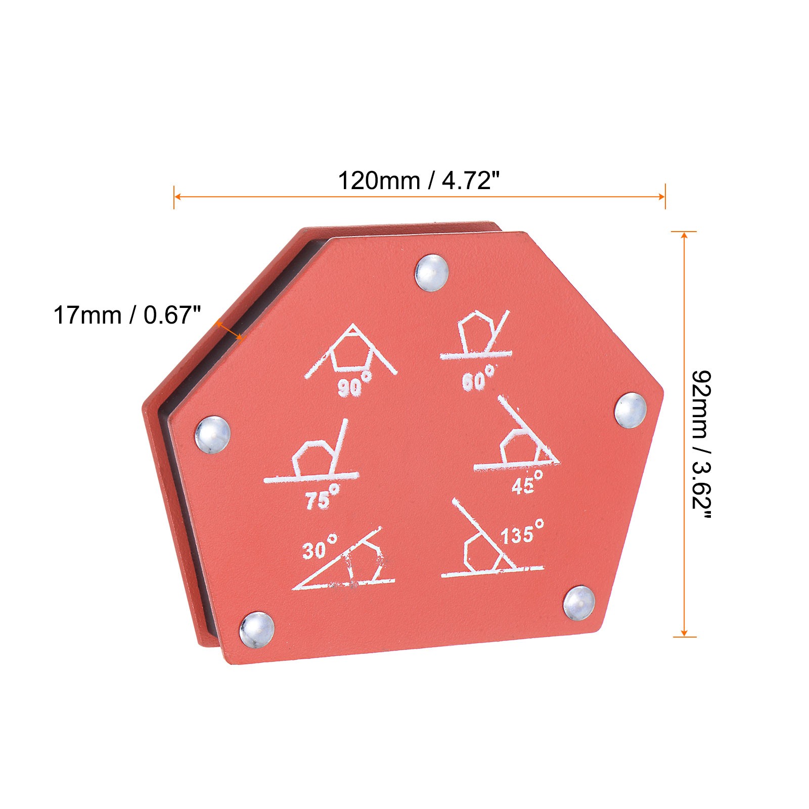 2pcs Welding Magnet Holder, 55LBS 30，45，60，75，90 Degree Multi‑Angle Magnetic