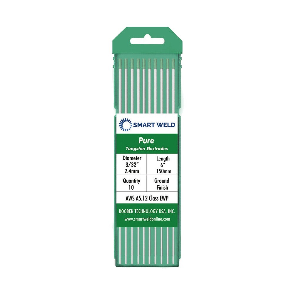 Pure TIG Welding Tungsten Electrode Green .040″ 1/16″ 3/32″ 1/8″ Length 6″
