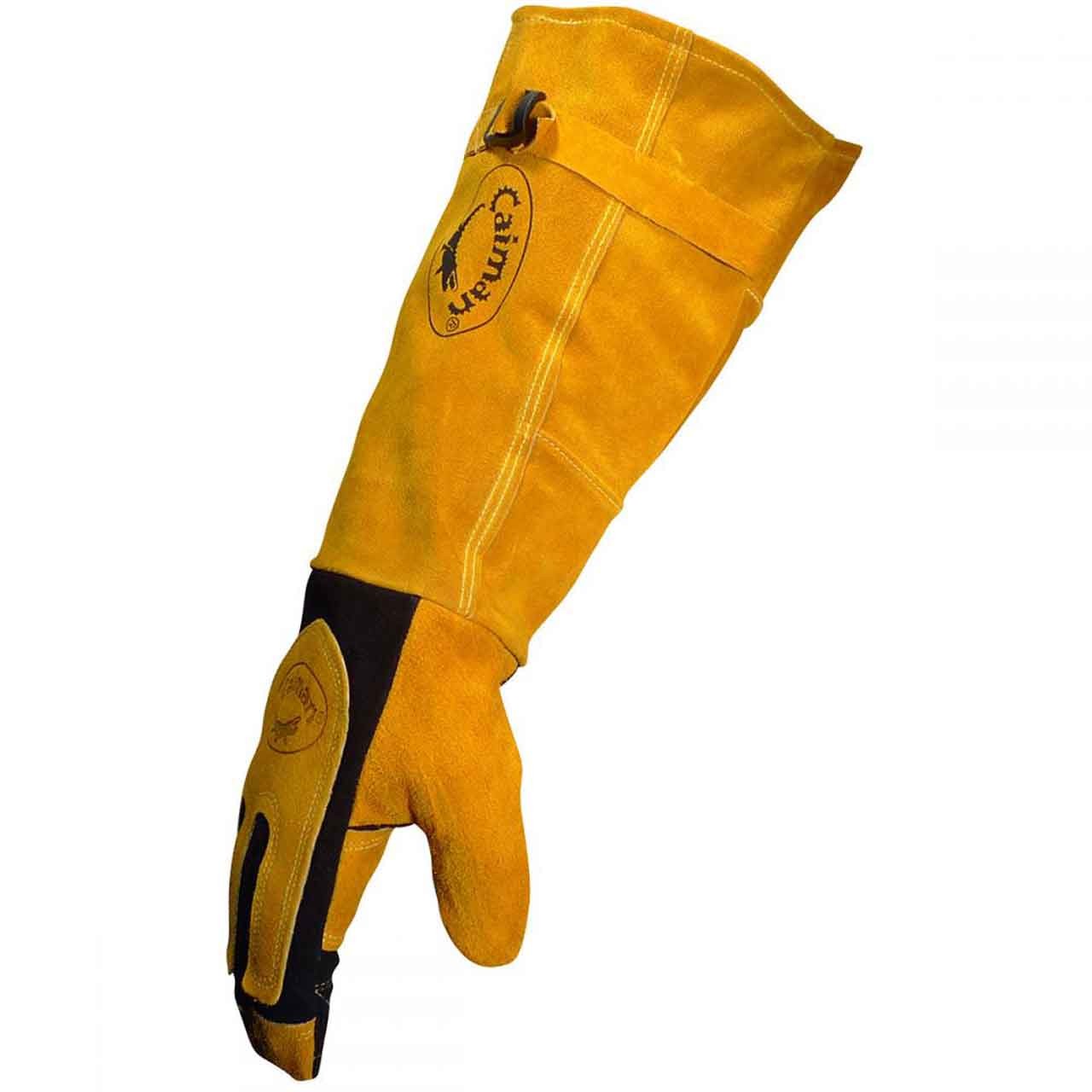 Caiman 1878 American Deerskin Kontour Pattern Padded Cuff MIG Stick Glove LRG