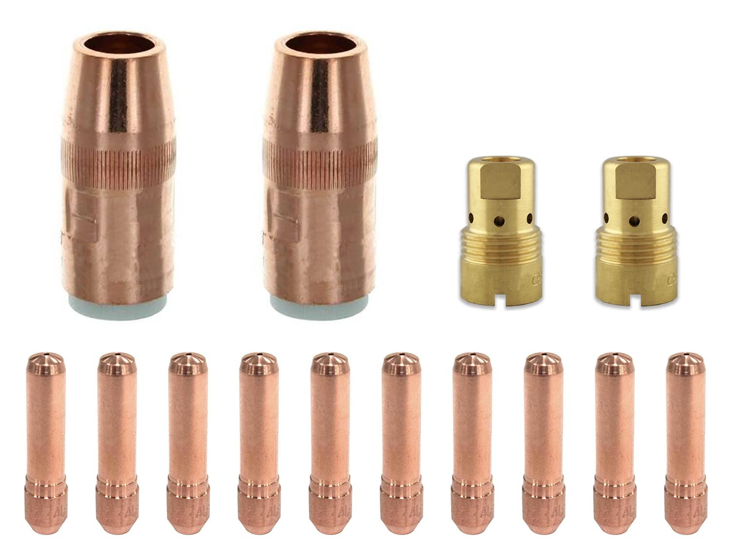 14 PCS .035 Mig Gun Parts For Bernard Large Centerfire N5818C Nozzles Tips