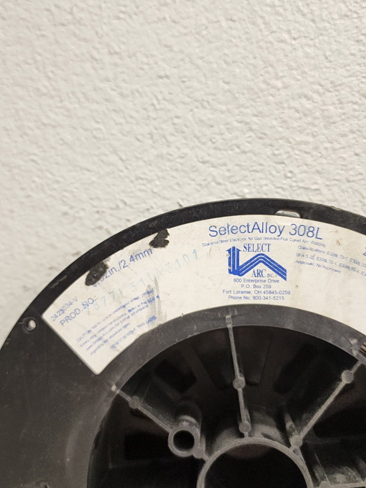 SelectAlloy 308L 2.4mm 25lb Wire. Stainless Steel.