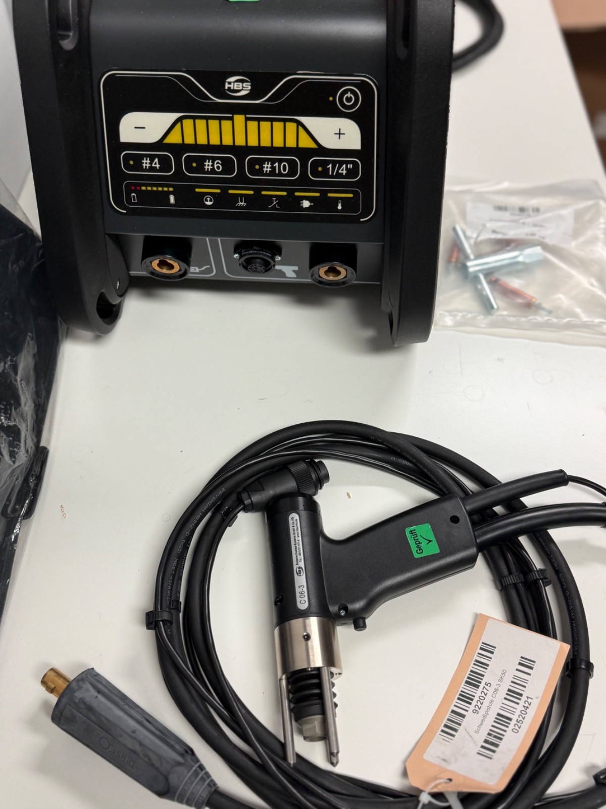 HBS PEGASAR 500 ACCU STUD WELDING UNIT WELDER & C06-3 GUN NELSON