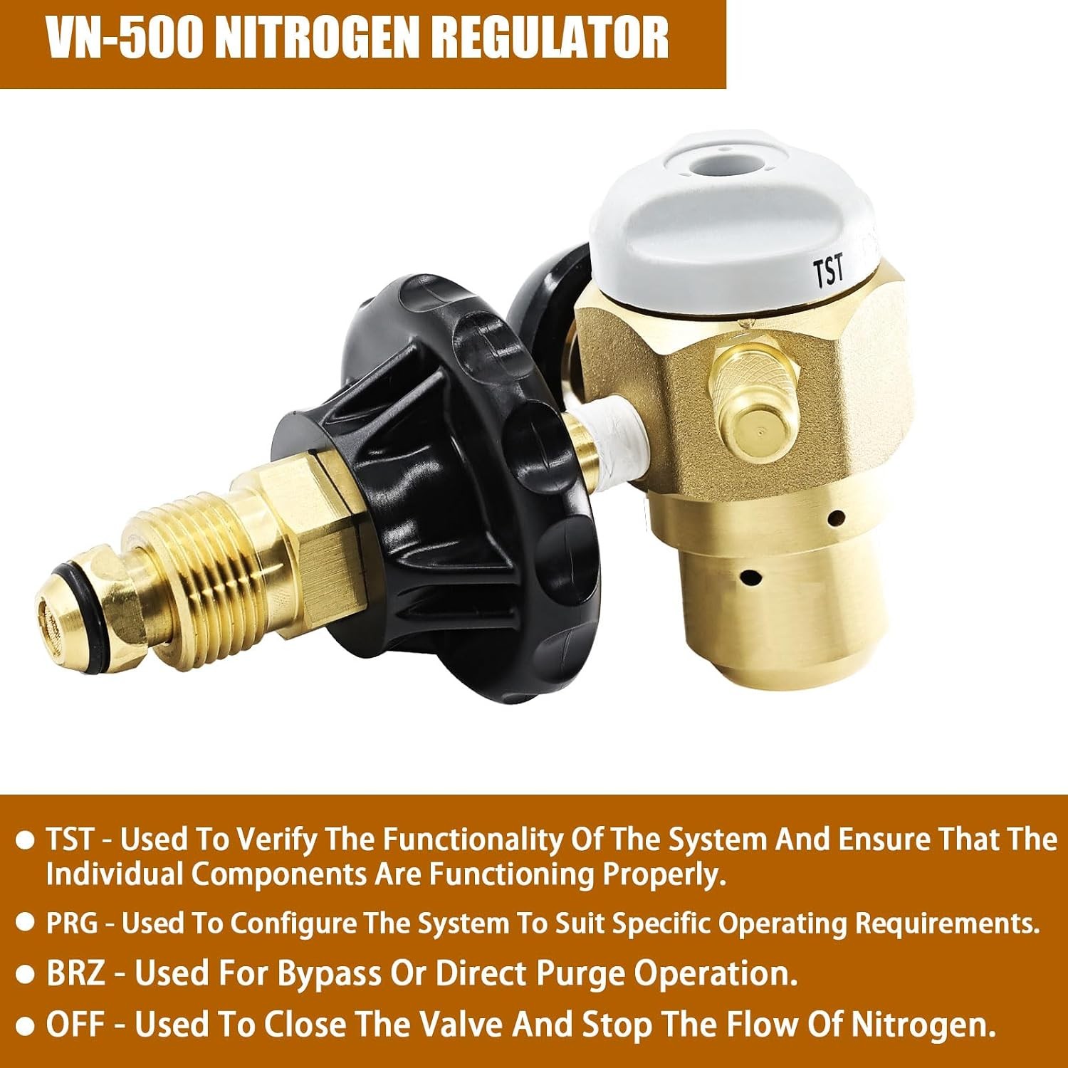 500psi Nitrogen Regulator for Leak Testing VN-500