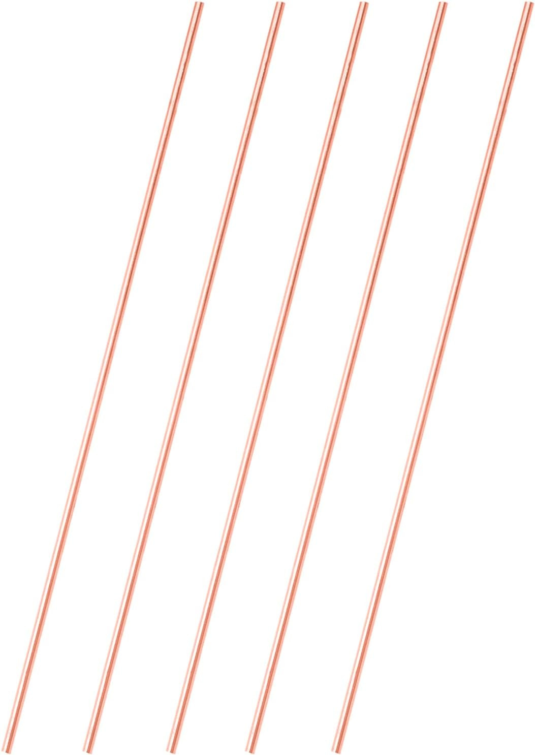 5Pcs 18 Gauge Pure Electrode Copper round Rod 1.0Mm Dia 10″ Length Bare Copper C