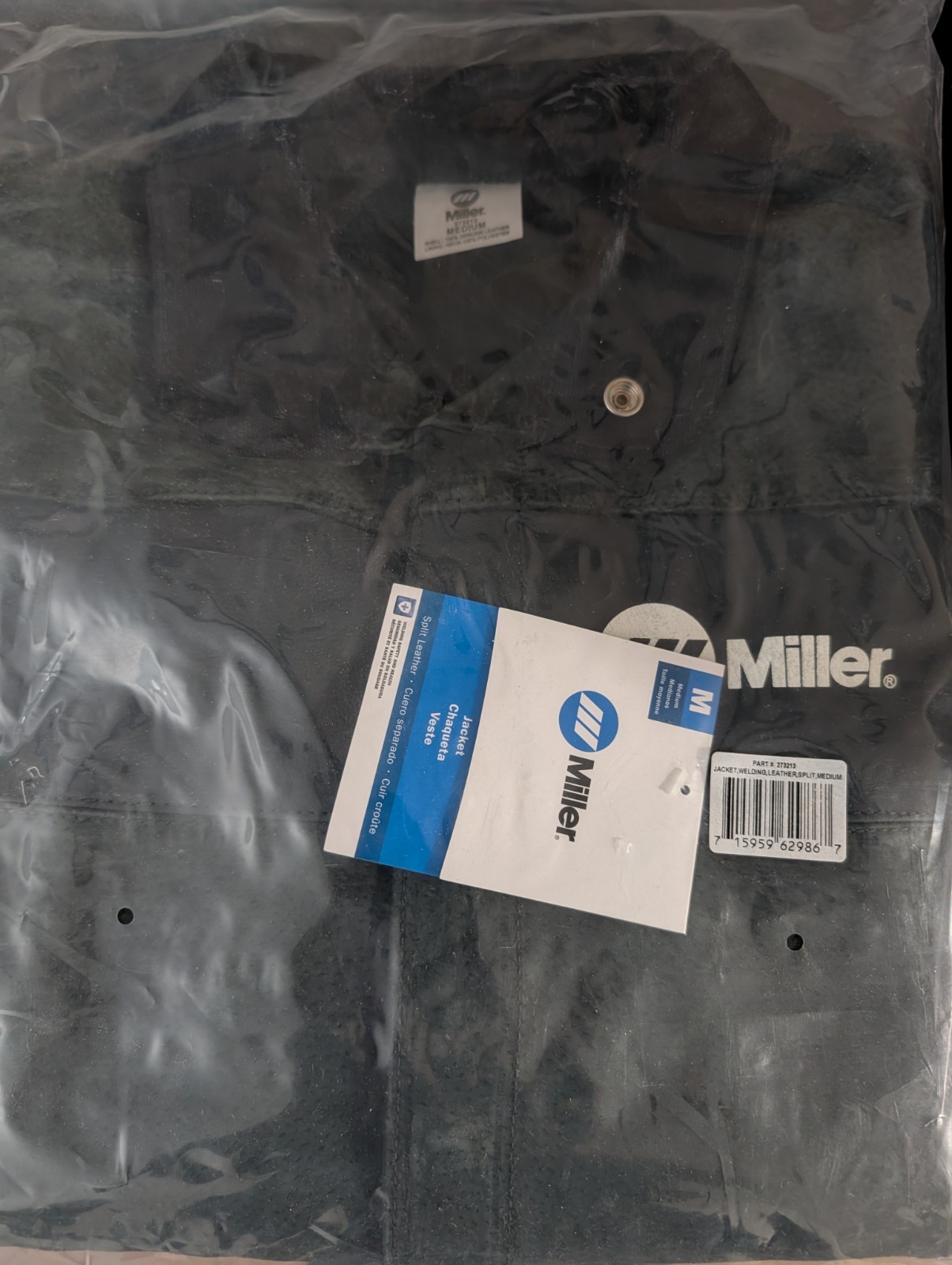 Miller 273213 Split Leather Welding Jacket Medium
