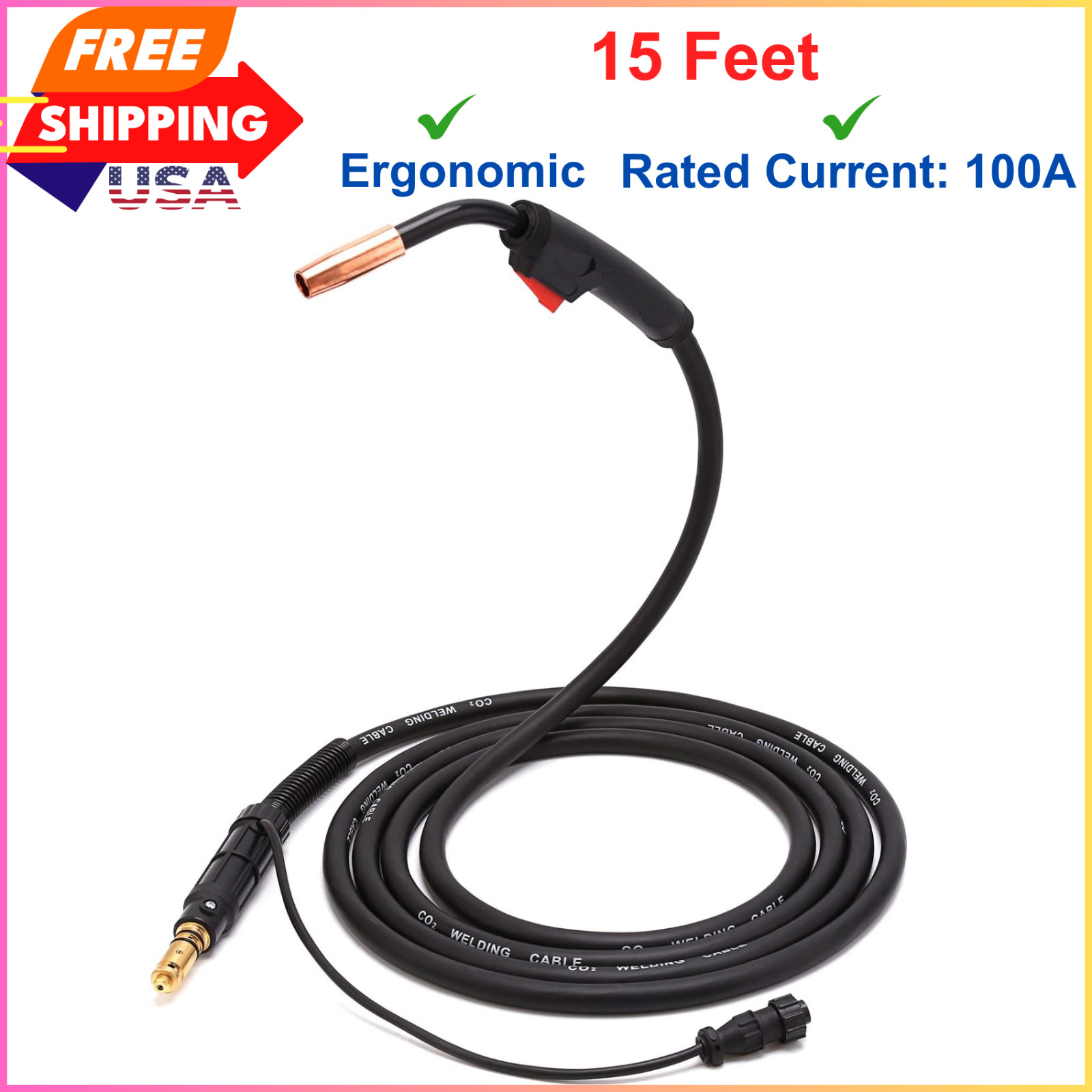 15 Feet (4.5m) K530-6 MIG Welding Gun Torch Stinger Fits for Lincoln Magnum 100L