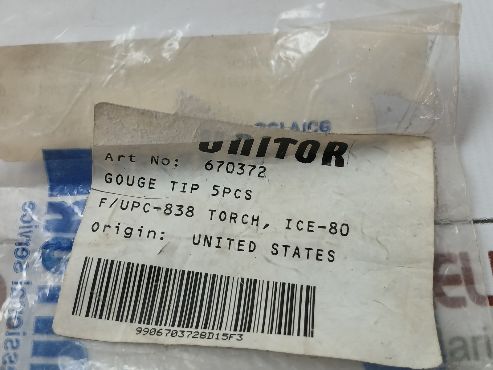 Lot of 5X UNITOR 670372 Plasma Cutter Tip