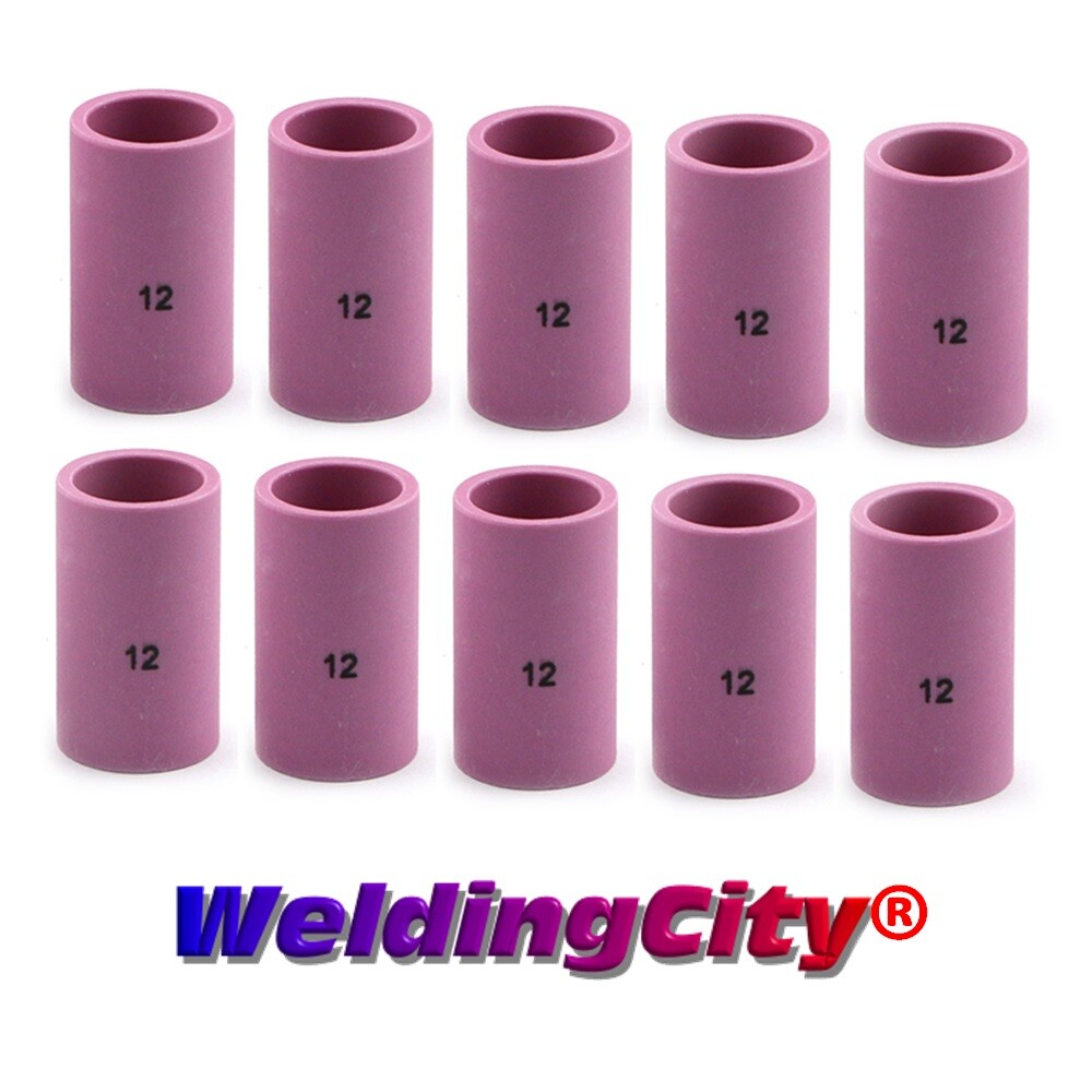 WeldingCity® 10-pk Gas Lens Cup 54N14-12 #12 3/4″ TIG Welding Torch 17/18/26 USA