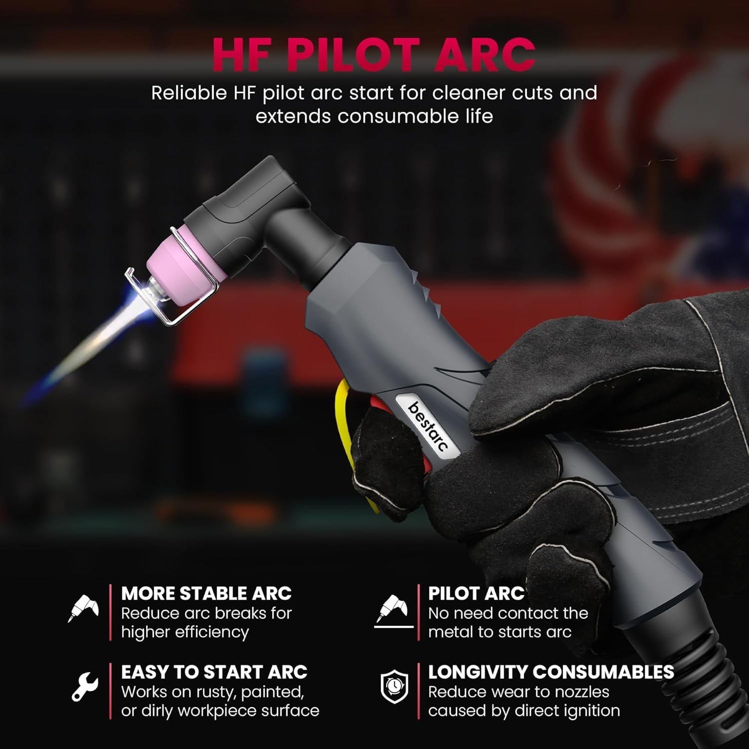 Versatile 50A Plasma Cutter with Pilot Arc & Air Sensor – Ideal for DIY Projects
