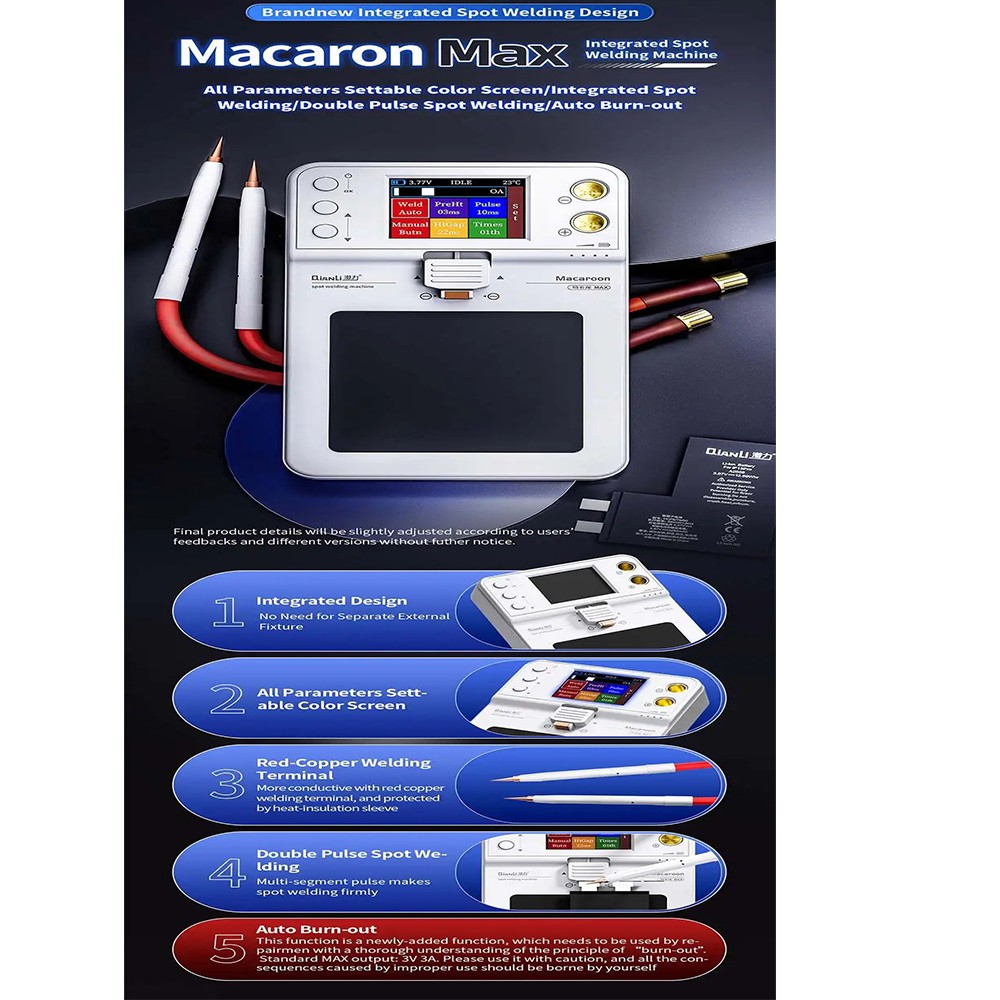 QianLi Macaron DIY Portable Spot Welder Battery Pack Welding Double Pulse w/ LCD