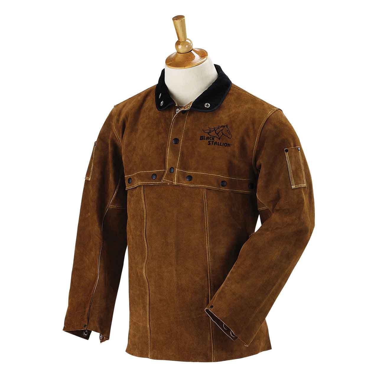 Black Stallion 214CS Cowhide Welding Leather Sleeve & Bib Combo 2X-Large