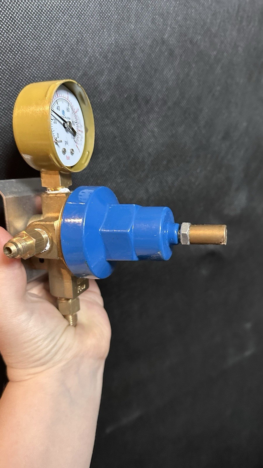 Ultra Flow CO2 Pressure Regulator w/ Gauge 0-100 PSI Brass Beverage Regulator