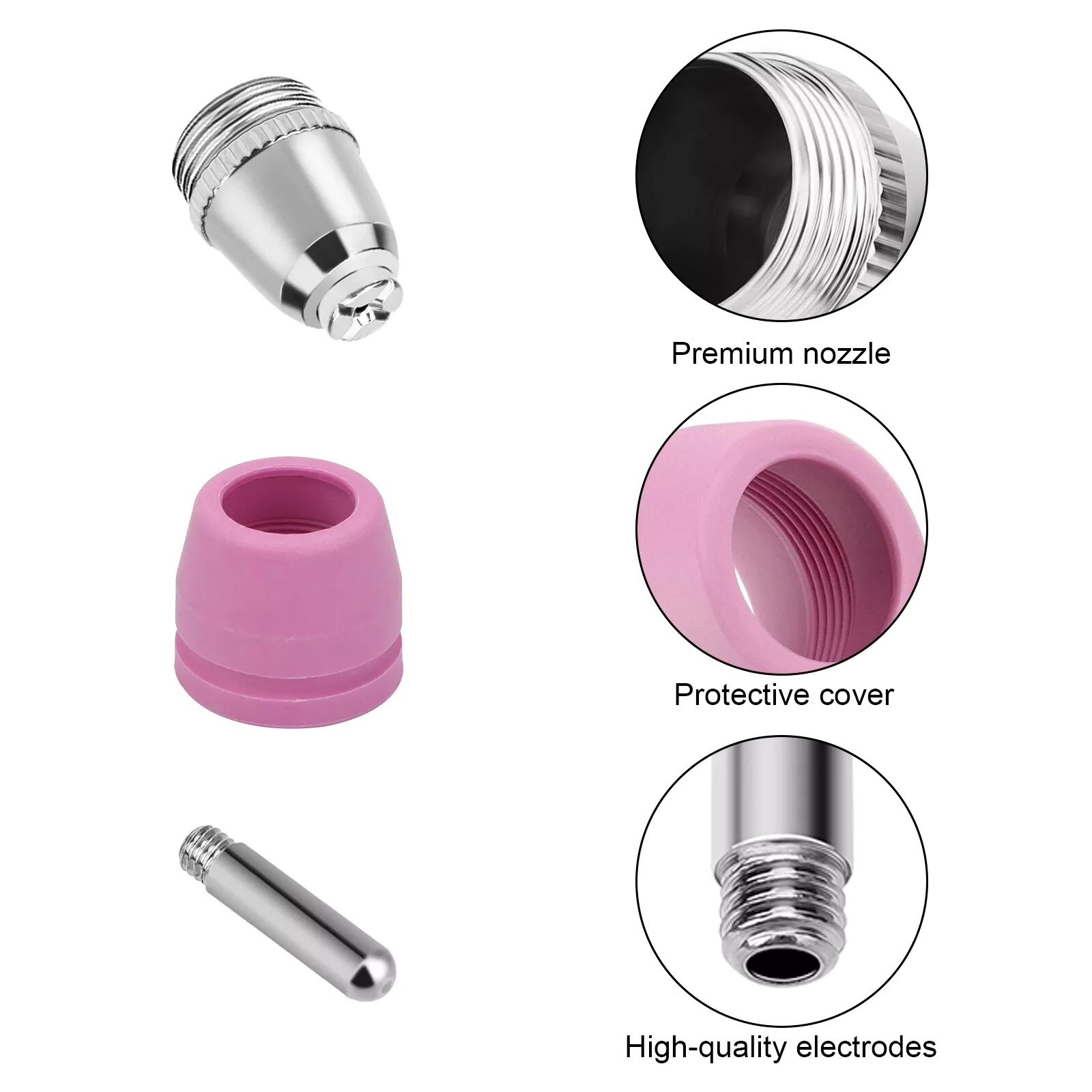 24pcs New Plasma Cutter Torch Consumables Complete Kit for SG-55 AG-60 WSD-60