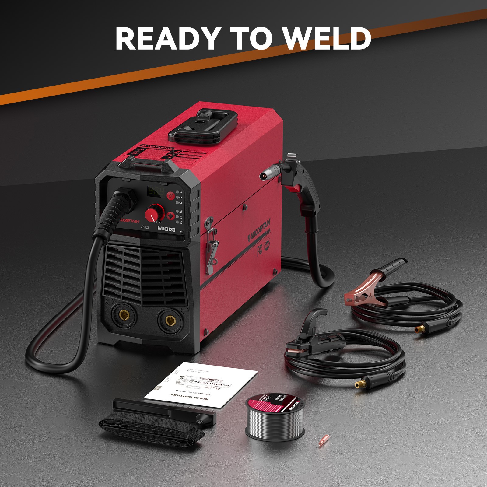 2026 ARCCAPTAIN 3 in 1 MIG Welder 130A 110V Flux Core MIG Welder/Lift TIG/Stick