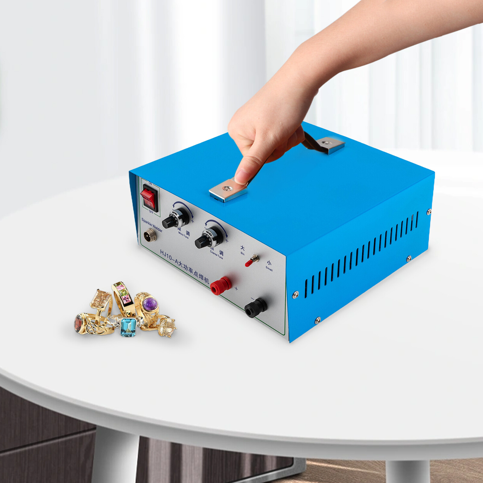 100A Pulse Sparkle Spot Welder Platinum Gold Silver Jewelry Welding Machine